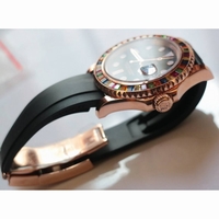 Rolex 2015 YachtMaster 40 116695SATS RG/RU Gem Bezel Black BP 