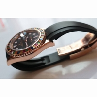 Rolex 2015 YachtMaster 40 116695SATS RG/RU Gem Bezel Black BP 