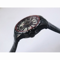 Excalibur DBEX0542 DLC Black Dial Black Leather Strap Micro Rotor Movement TBF