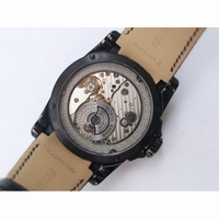 Excalibur DBEX0542 DLC Black Dial Black Leather Strap Micro Rotor Movement TBF