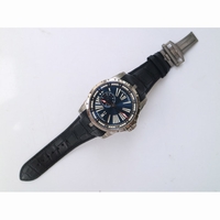 Excalibur DBEX0543 Titanium Blue Dial Black Leather Strap Micro Rotor Movement TBF