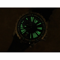 Excalibur DBEX0543 Titanium Blue Dial Black Leather Strap Micro Rotor Movement TBF