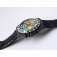 Daytona DIW Carbon Black Colorful Dial Black Nylon Strap a4130