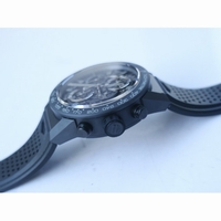 Calibre Heuer 01 Chrono 43mm Ceramic Skeleton Dial Rubber Strap A1887 XF