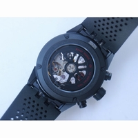 Calibre Heuer 01 Chrono 43mm Ceramic Skeleton Dial Rubber Strap A1887 XF