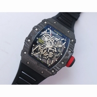 RM035-02 Real NTPT Skeleton Dial Black Rubber Strap NH05A V3 ZF