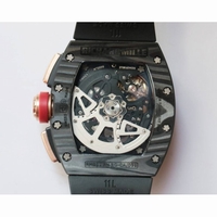 RM011 NTPT Carbon Case Chronograph 1:1 Best Edition Crystal Skeleton Dial Rubber Strap A7750 KVF 