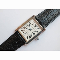Tank Solo 31mm SS 1:1 Best Edition White Dial Leather Strap MIYOTA 9015 ZF