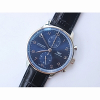 Portuguese Chrono IW371606 Blue Dial Leather Strap A69355 ZF