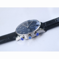 Portuguese Chrono IW371606 Blue Dial Leather Strap A69355 ZF