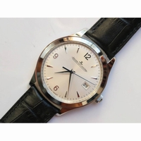 Master Grande Ultra Thin 1548420 SS 1:1 Best Edition White Dial Black Leather Strap A899/1 ZF 
