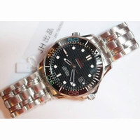 Seamaster 300M 2016 Olympic SS 1:1 Best Edition Black Textured Dial Ceramic Bezel Bracelet A2824 JHF