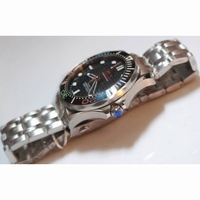 Seamaster 300M 2016 Olympic SS 1:1 Best Edition Black Textured Dial Ceramic Bezel Bracelet A2824 JHF