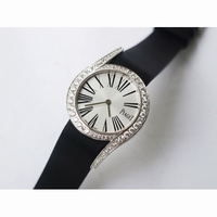 Limelight Gala G0A38160 32mm SS 1:1 Best Edition Silver Dial Black Fabric Strap Siwss Quartz ZF 