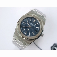 Royal Oak 39mm 15202 SS 1:1 Best Edition Blue Textured Dial SS Bracelet ZF  A2121