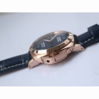 PAM 1112 V GMT RG 1:1 Best Edition Blue Dial Blue Leather Strap P.9011 Super Clone VSF