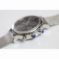 Portofino Chrono Black Dial Mesh Bracelet A7750