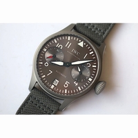 Big Pilot IW500910 "PATROUILLE SUISSE" Real Power Reserve Grey Dial Grey Nylon Leather ZF A51111