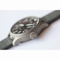 Big Pilot IW500910 "PATROUILLE SUISSE" Real Power Reserve Grey Dial Grey Nylon Leather ZF A51111