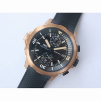 Aquatimer Chrono IW379503 Bronzo Case 1:1 Best Edition Black Dial Rubber Strap A7750  V6F 