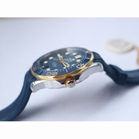 2018 Seamaster Diver 300M SS/YG  1:1 Best Edition YG Bezel Blue Dial Blue Rubber Strap A8800 VSF