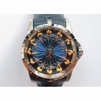 Excalibur RDDBEX0495 SS Blue Dial Blue Leather Strap