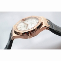 Royal Oak 41mm 15400 18K RG Wrapped White Dial Leather Strap BP A3120