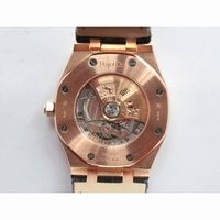 Royal Oak 41mm 15400 18K RG Wrapped Black Dial Leather Strap BP A3120 
