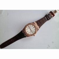 Royal Oak 41mm 15400 18K RG Wrapped White Dial Leather Strap BP A3120