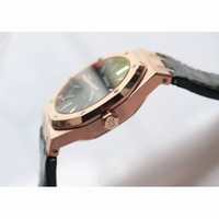 Royal Oak 41mm 15400 18K RG Wrapped Black Dial Leather Strap BP A3120 
