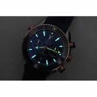 Omega Seamaster Chronometer Two Tone 45mm Blue Dial Leather "JHF" A9301