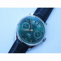 Portuguese Real PR Real Annual Calendar IW503510 1:1 Best Edition Green Dial Black Leather Strap A52850 ZF