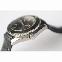 Planet Ocean 45mm Professional Blk Cer Bezel Silver Num Gummy Strap JHF A8900