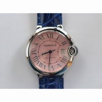 Ballon Bleu 36mm Pink Dial Leather strap SEIKO NH05A SWF 
