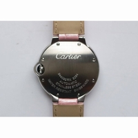 Ballon Bleu 36mm Pink MOP Dial Diamonds mark Leather strap SEIKO NH05A SWF