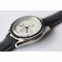 Omega Speedmaster Moonwatch Chrono Snoopy White Dial Leather OMF