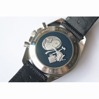 Omega Speedmaster Moonwatch Chrono Snoopy White Dial Leather OMF
