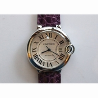 Ballon Bleu 36mm White Textured Dial Leather straps SEIKO NH05A SWF 