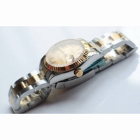 Rolex Oyster TT Fluted bezel  Sticker Numeral Gold dial 26mm BP 