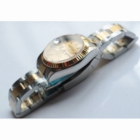 Rolex Oyster TT Fluted bezel  Sticker Numeral Gold dial 26mm BP 