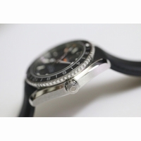 Omega Seamaster Planet Ocean GMT 600M Silver Number Rubber Black A8605