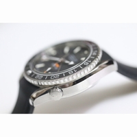 Omega Seamaster Planet Ocean GMT 600M Silver Number Rubber Black A8605
