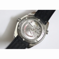 Omega Seamaster Planet Ocean GMT 600M Silver Number Rubber Black A8605