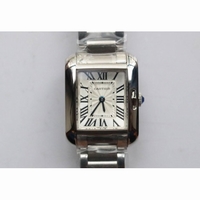 Tank Anglaise Ladies SS  1:1 Best Edition White Dial SS Bracelet Quartz GSF