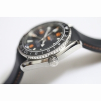 Omega Seamaster Planet Ocean GMT 600M Orange Number Leather Black A8605