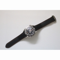 Omega Seamaster Planet Ocean GMT 600M Orange Number Leather Black A8605