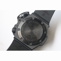 King Diver 48mm OceanGraphic 4000m Carbon Fiber Black Dial Grey Markers V6 A7750 Free Nylon Strap