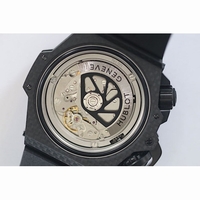 King Diver 48mm OceanGraphic 4000m Carbon Fiber Black Dial Grey Markers V6 A7750 Free Nylon Strap