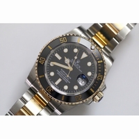 Submariner 116613 LN Wrapped Gold Black Dial Two Tone Bracelet