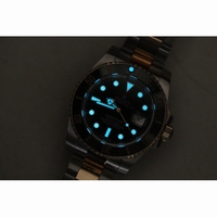 Submariner 116613 LN Wrapped Gold Black Dial Two Tone Bracelet